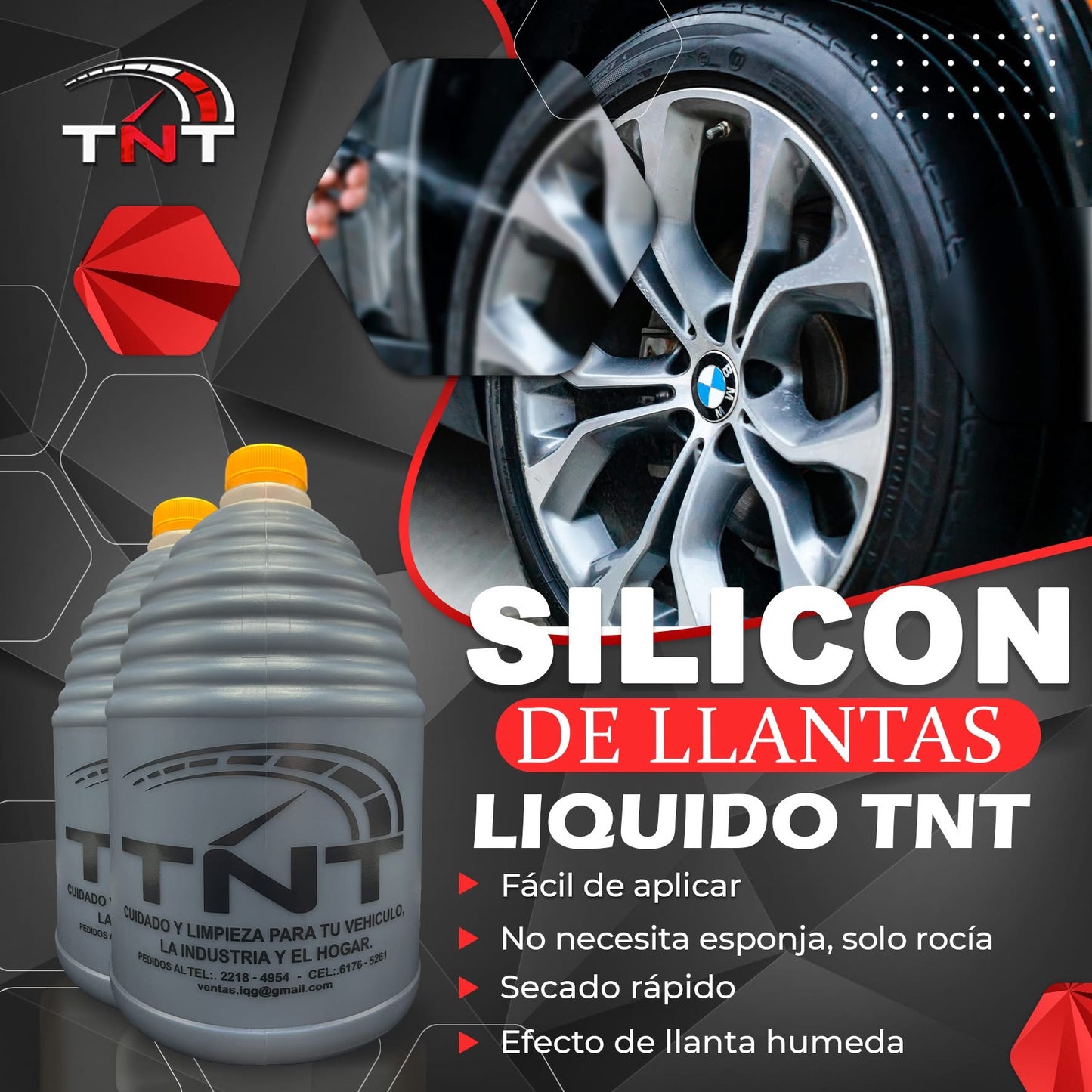 SILICON LIQUIDO PARA LLANTAS TNT