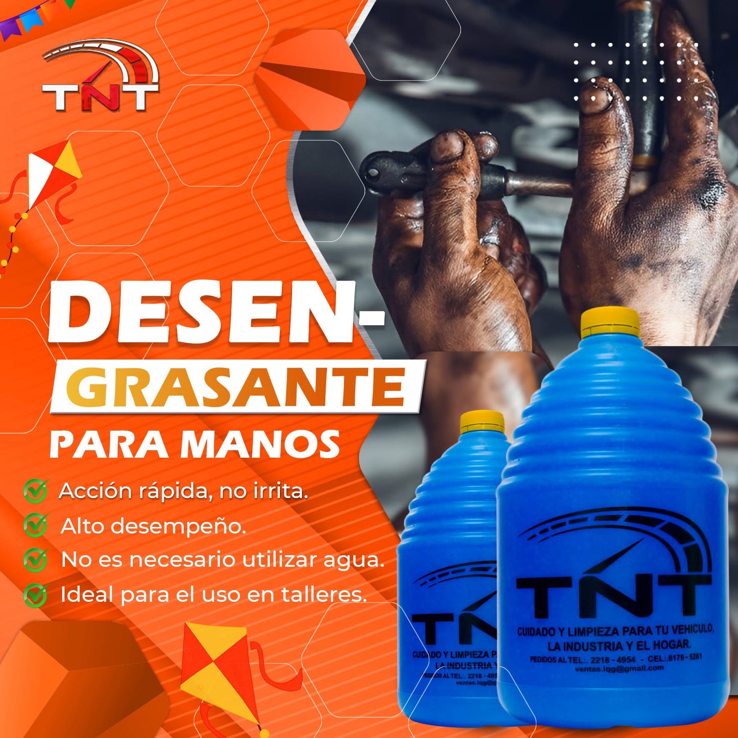 DESENGRASANTE PARA MANOS TNT